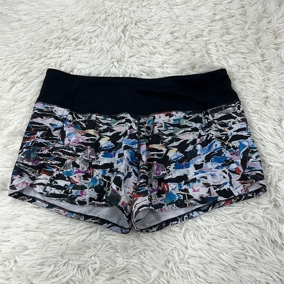 Lululemon Run Times Short II *4" Culture Clash Multi Black / Black - Picture 1 of 6
